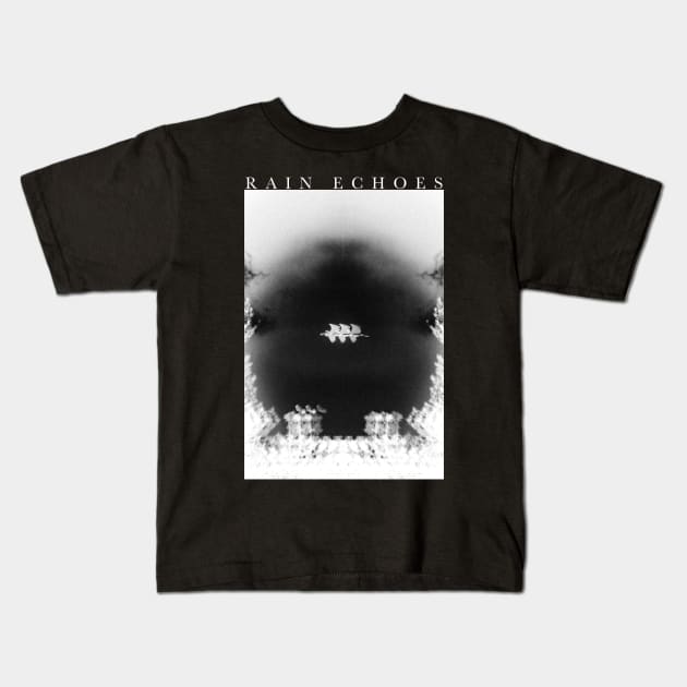 Rain Echoes - Inverted Herons Repeating Kids T-Shirt by andrewjeweleye